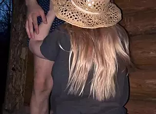 Pregnant stranger enjoys wild public sex at the barn with big cock banging her big tits and wet pussy