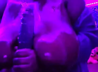 Oh, look at those huge natural tits bouncing on that big black cock