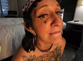 Do you want this hippie chick with big tits taking anal double penetration from two huge cocks?