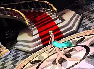 Hatsune Miku and Gumi appear in Cendrillon Project Diva with full nude modifications. Their goddess-like bodies shine in big tits and ass details during the performance.