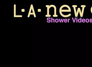 Fresh-faced blonde teen takes shower in solo petite casting scene with mommy massage elements.