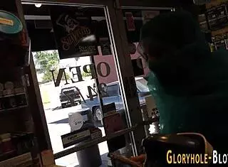 Islamic gloryhole babe sucks monster cock! Watch her choke on cum in interracial facial action