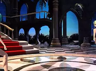 Hatsune Miku and Gumi appear in Cendrillon Project Diva with full nude modifications. Their goddess-like bodies shine in big tits and ass details during the performance.