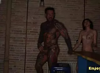 my tattooed lover pounds my wet brunette pussy rough while i rim his ass and ride cowgirl style in this intense hardcore session