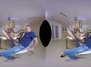 nikky dream delivers intense anal footjob in fishnets for ultimate vr experience