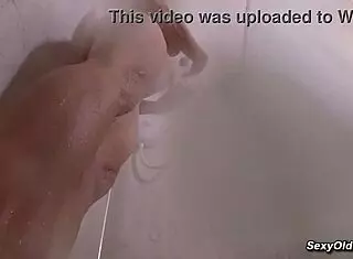 Big tits mature women pissing outdoors and in shower compilation