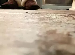 Wife gets caught using the showerhead on her pussy once more.