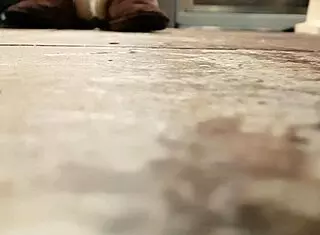 Wife gets caught using the showerhead on her pussy once more.