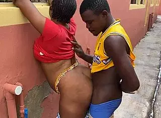 Whoa, check out this real outdoor Naija action with big cock pounding in rough squirting style, it's wild!
