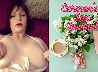 Granny Carmen contrasts metal love with black dildo and doggystyle fuck to cum