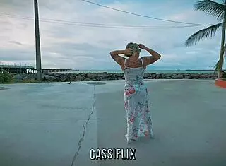 Found friend on beach and went to fuck in his flat he left my ass purple from slaps and pussy full of milk inside - complete on cassiflix