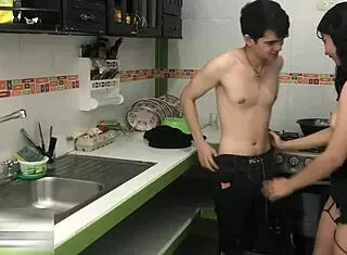 Horny stepsister craves her stepbrother's cock with petite latina riding to creampie in deepthroat action