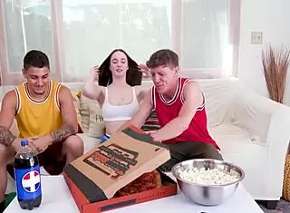 hazel moore risky sex with stepbro in the room