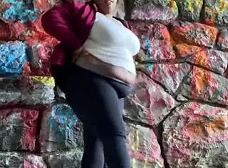 sexy bbw remi getting creampied in a tunnel