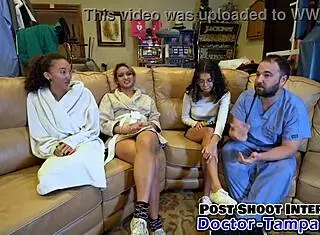 Dr. Tampa performs Genesis's first gyno exam in Florida with gloves and backstage insights