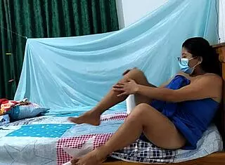 Curvy milf gropes her big ass and sexy body after bath