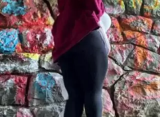 sexy bbw remi getting creampied in a tunnel
