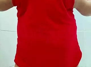 Pregnant Egyptian teen feels incredibly sexy and horny showcasing her belly in solo homemade scene