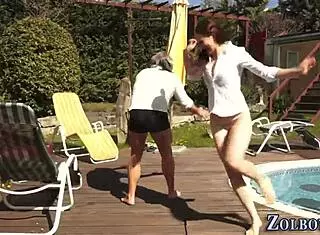 I love sucking that old man's cock in my lingerie, feeling kinky and young