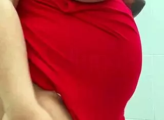 Pregnant Egyptian teen feels incredibly sexy and horny showcasing her belly in solo homemade scene