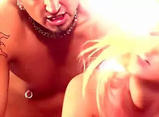 why is this slutty blonde girl fucking that big cock in high heels until facial cumshot?