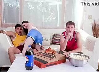 hazel moore risky sex with stepbro in the room