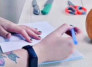 I feel excited carving erotic pumpkin for trick or treat with sexy ghostface.