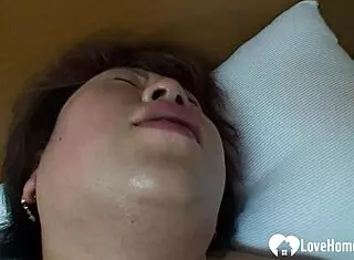 this fat asian milf takes a hard meat pole in 4some