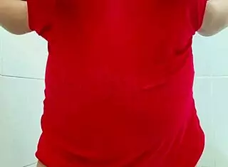 Pregnant Egyptian teen feels incredibly sexy and horny showcasing her belly in solo homemade scene