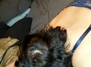 Glowing Milf Sucks Hard Cock Revealing Hard Nipples In Panties Thong