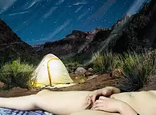 hey, caught my asian stepsister with big natural tits going nude while camping at night 🌙🔥