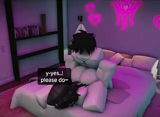In the roblox studio condo, he grabs the cute fan and starts fucking her rough. Bent over doggystyle leads to intense passionate session.
