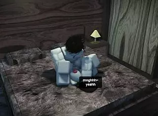 In the roblox studio condo, he grabs the cute fan and starts fucking her rough. Bent over doggystyle leads to intense passionate session.