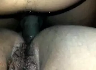 I cum hard in ebony bbw's hairy asshole during intense massage session