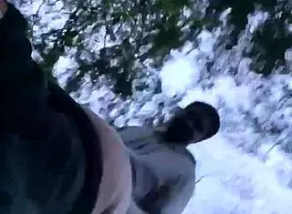 Sexy BBW takes sunset backshots deep in the forest!