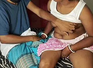 Married woman starts affair with milk seller in bedroom. She gets bent over for doggystyle pounding on wedding night.