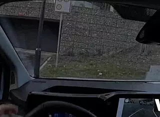 Sexy athlete Sakura Hell fucks a stranger in a car in front of her bf 😏🚗