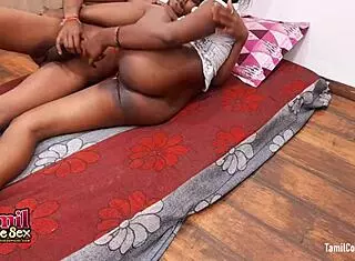 Oh yeah, feel this horny Tamil Indian teen in stockings getting fucked hard until that facial cumshot hits!