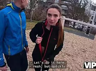 Sexy athlete Sakura Hell fucks a stranger in a car in front of her bf 😏🚗