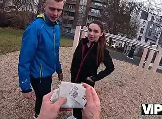 Sexy athlete Sakura Hell fucks a stranger in a car in front of her bf 😏🚗