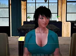 My New Family Episode With Big Tits Brunette In Game