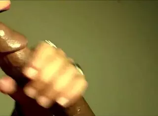 Cougar Deepthroats Young 18+ Black Dick and Swallows Cum in Interracial Homemade Close-Up