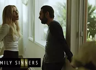 Blonde Stepsister Moans Loudly from Stepbrother Rubbing and Fingering Shaved Pussy