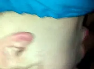 Intense deepthroat blowjob with moaning in interracial action