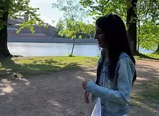 hey friend, can you control my orgasms in public with this toy while i'm in miniskirt flashing petite tits in garden forest?