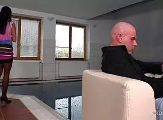 having a lot of fun with a hard dick makes the brunette ecstatic and orgasmic 😍