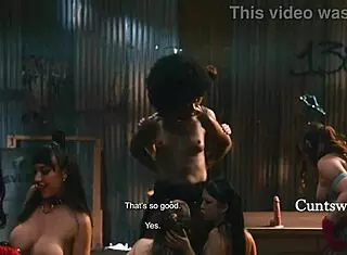 hey serene siren how do you steer those tides of desire in this lesbian gangbang with shaved pussy licking?