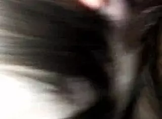 Intense deepthroat blowjob with moaning in interracial action