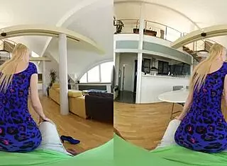 Czech VR 373 features mesmerizing blonde girlfriend riding cock in lingerie missionary cowgirl doggystyle