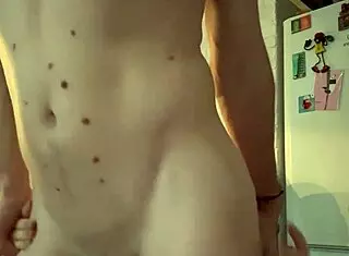 Stepbrother enjoys stepsister's domination with strapon in intense kitchen sex. They explore rimjob and hardcore actions together.